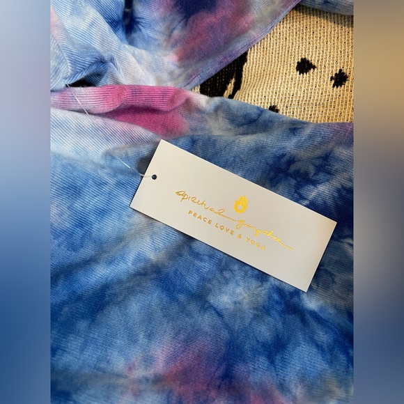 NWT Spiritual Gangster Tie Dye Crewneck LS Tee Sz L Yoga Pilates Gym Layering - Picture 6 of 8